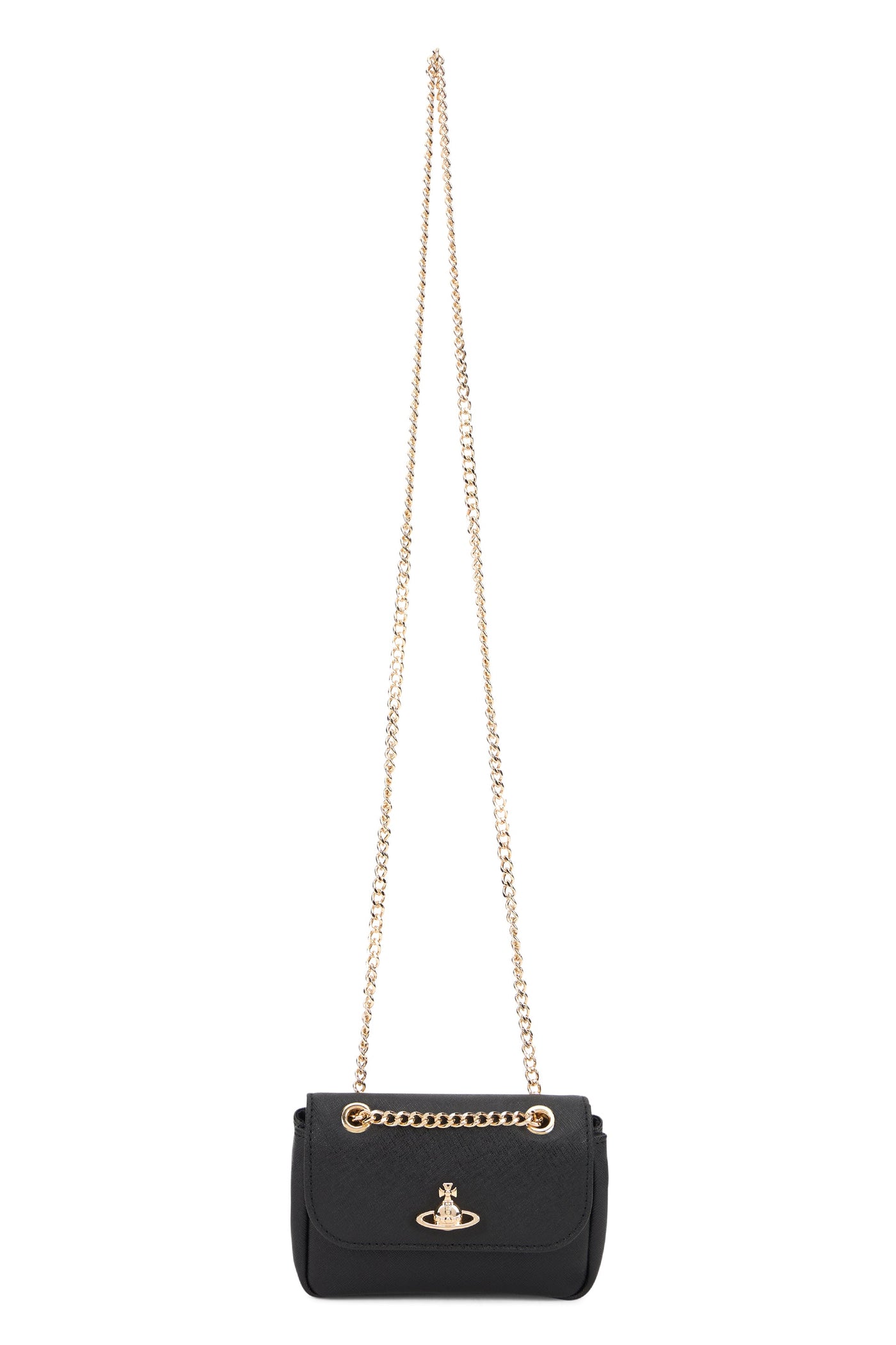 Vivienne Westwood Victoria Shoulder Bag — Black Bovine Suede