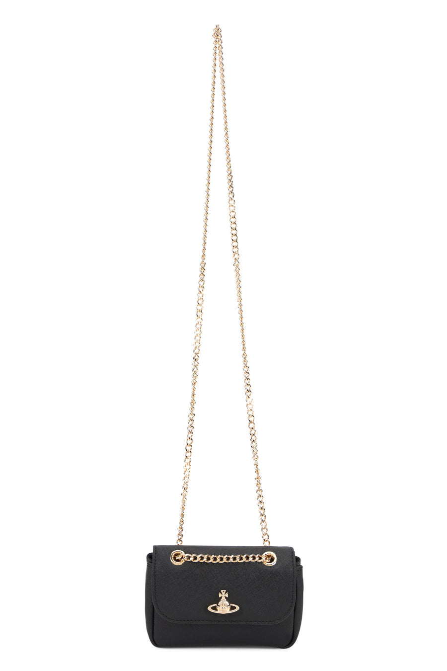 Vivienne Westwood Victoria Shoulder Bag — Black Bovine Suede