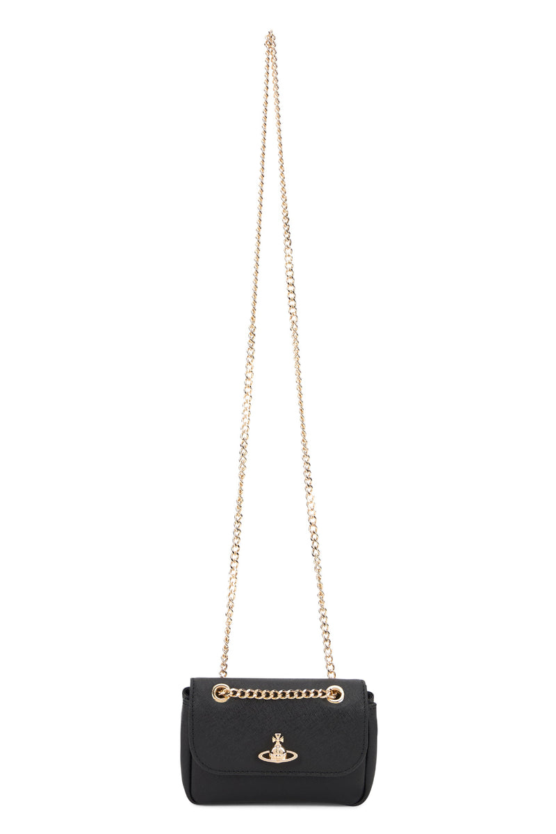 Vivienne Westwood Victoria Shoulder Bag — Black Bovine Suede
