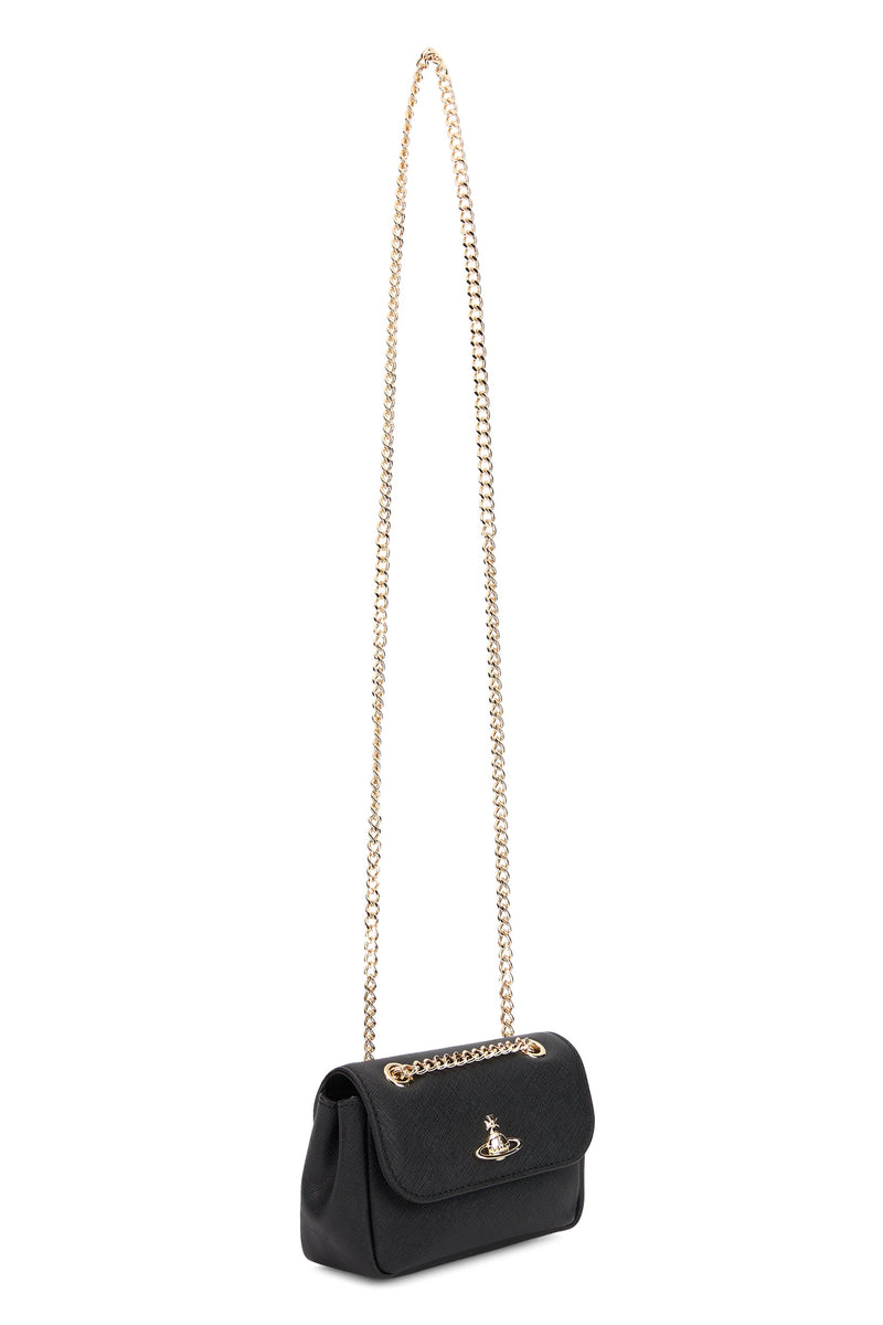 Vivienne Westwood Victoria Shoulder Bag — Black Bovine Suede