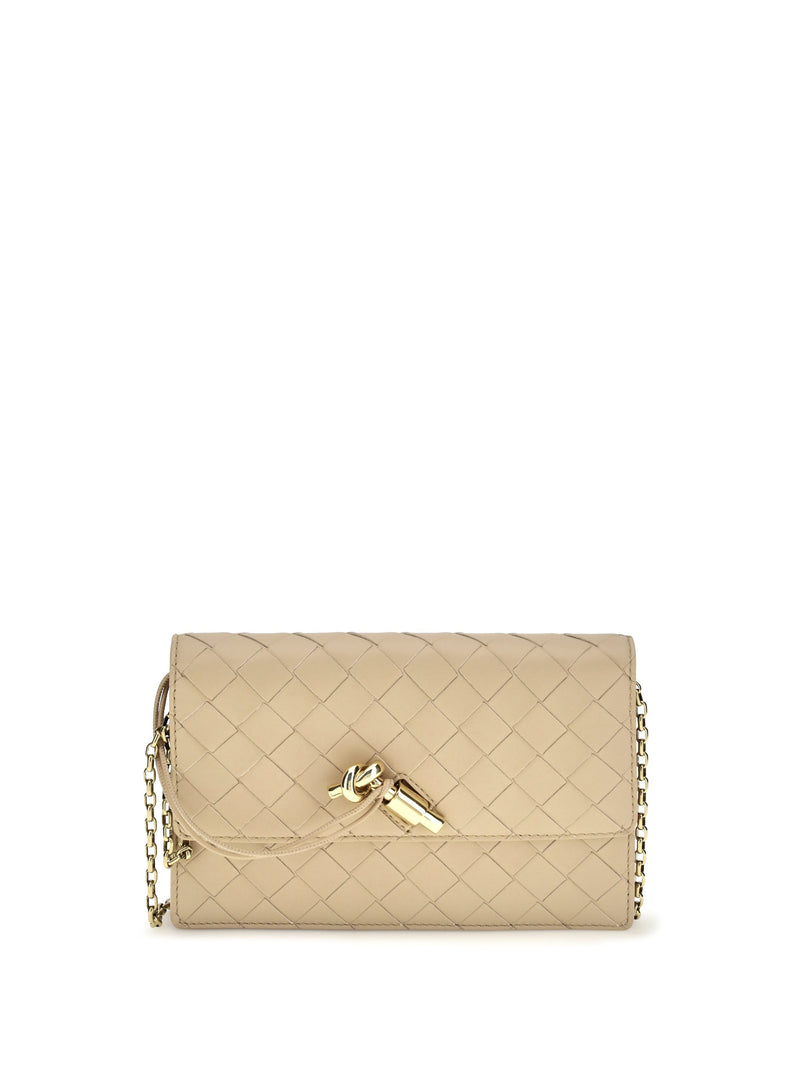 Bottega Veneta Crossbody Bag — Beige Lamb Leather