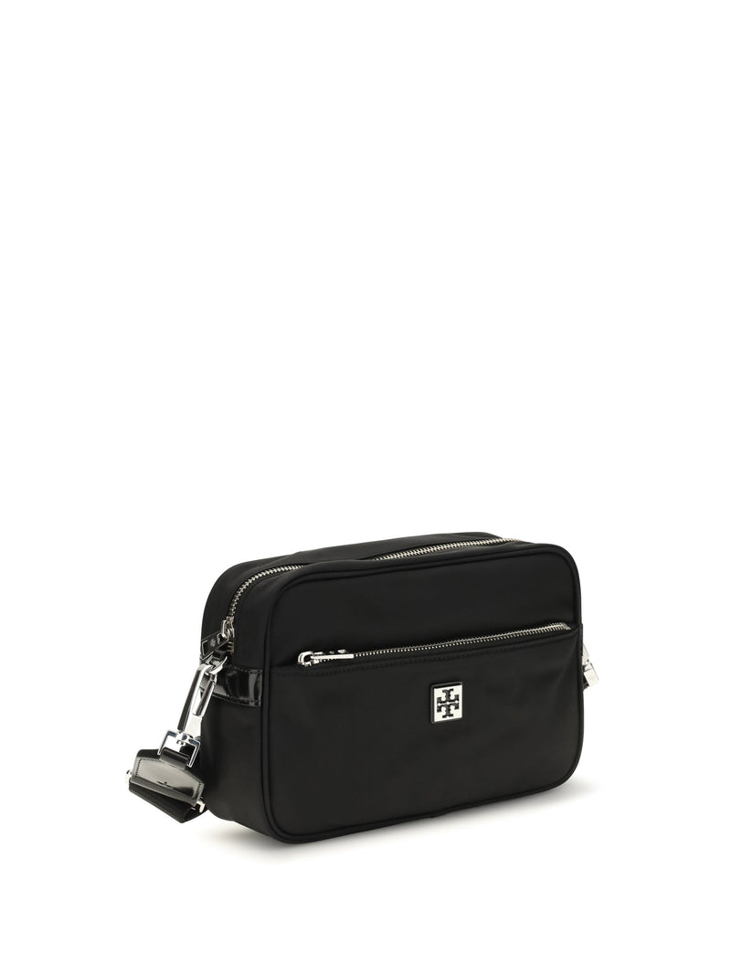 Tory Burch Virginia Shoulder Bag — Black Polyamide