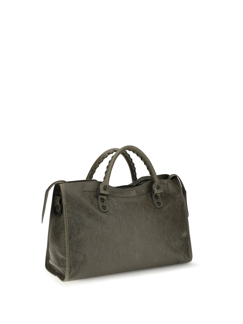 Balenciaga Le City Shoulder Bag — Green Lamb Ovis Aries