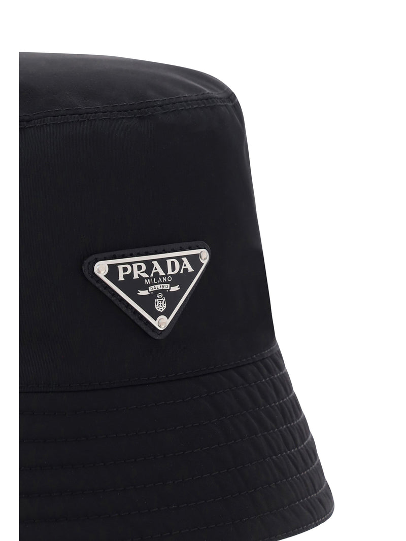 Prada 2hc1372dmi Bucket Hat — Black Polyamide