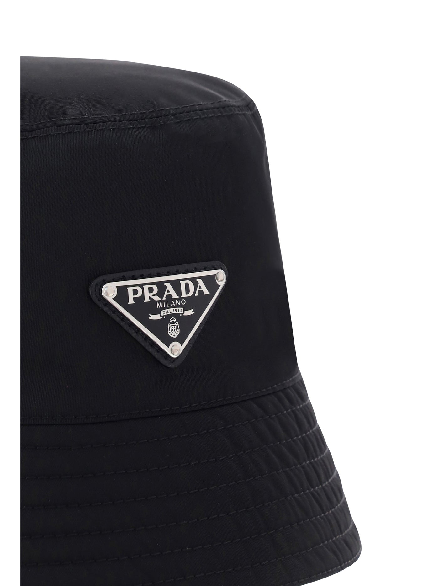 Prada 2hc1372dmi Bucket Hat — Black Polyamide