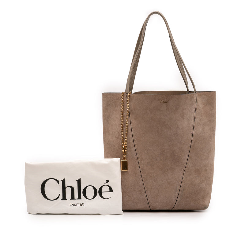 Medium Suede Spin Tote - Image 9