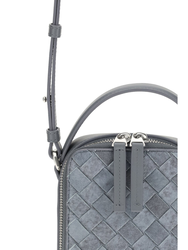 Bottega Veneta Top Handle Bag — Gray Calf Leather