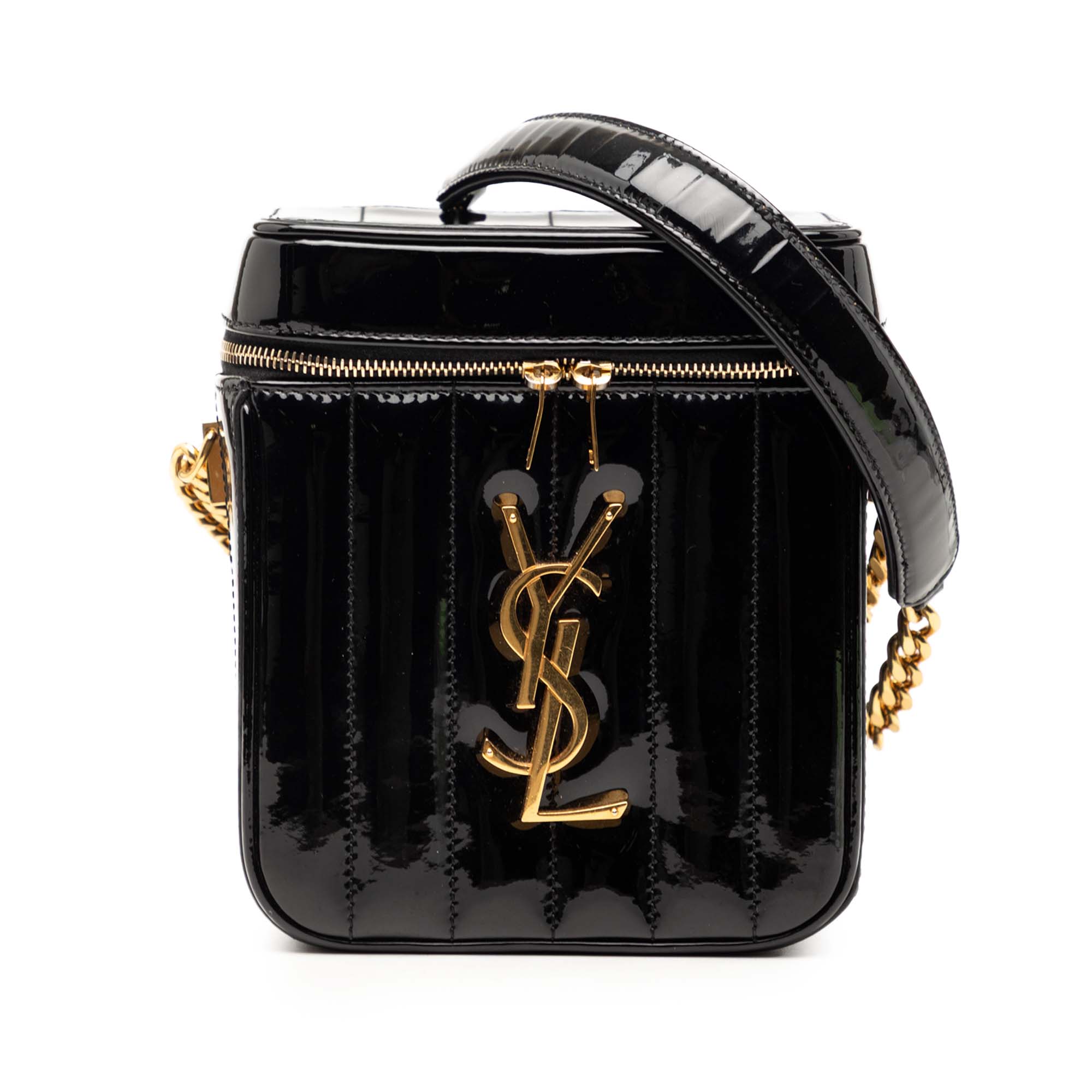 Matelasse Patent Monogram Vicky Vanity Bag - Image 1
