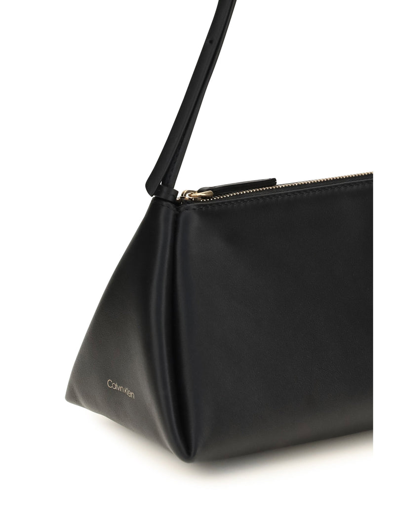 Calvin Klein Shoulder Bag — Black Calf Leather Bos Taurus
