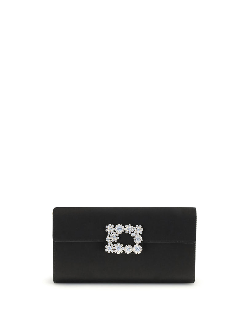 Roger Vivier Clutch — Black Viscose