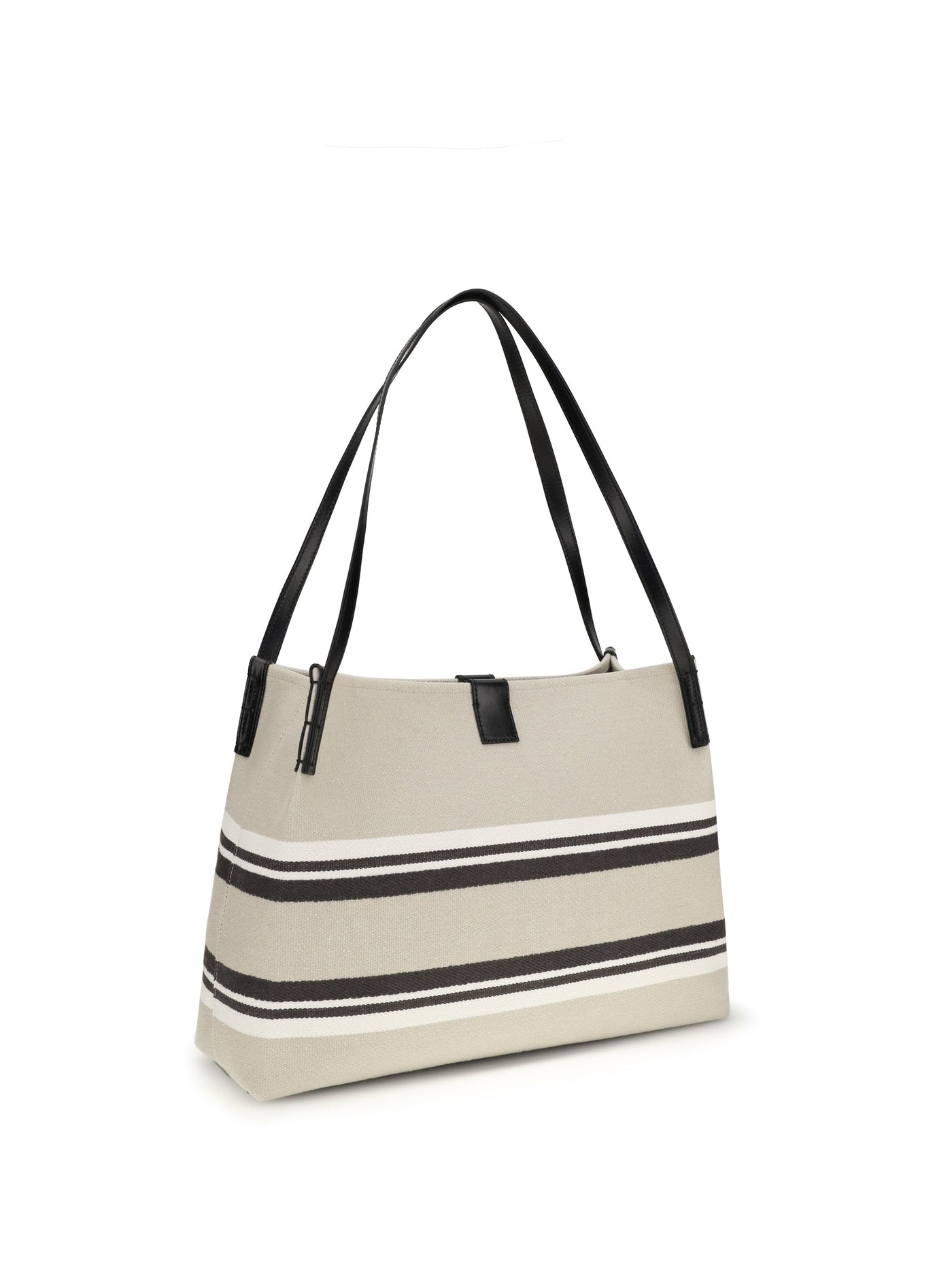 Balmain Release Shoulder Bag — Beige Cotton