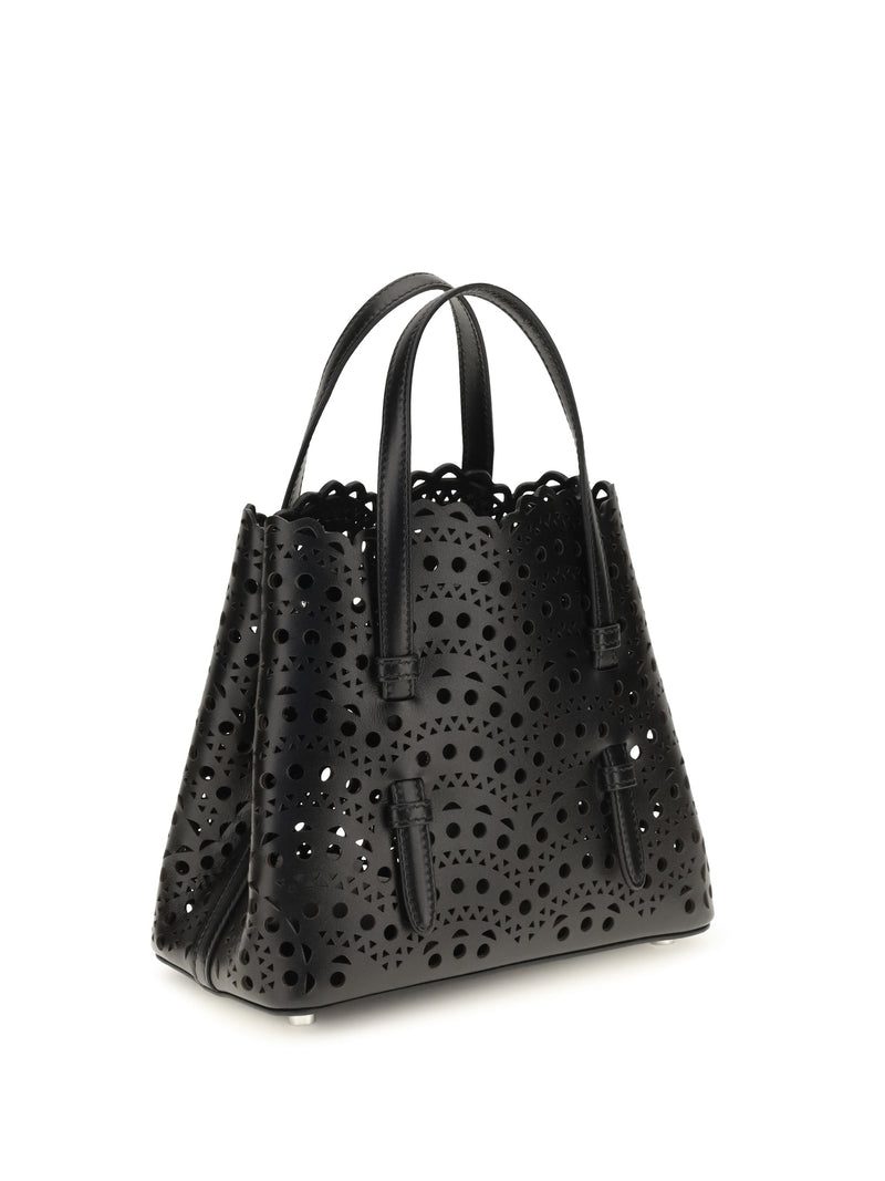 Alaïa Top Handle Bag — Black Calf Leather