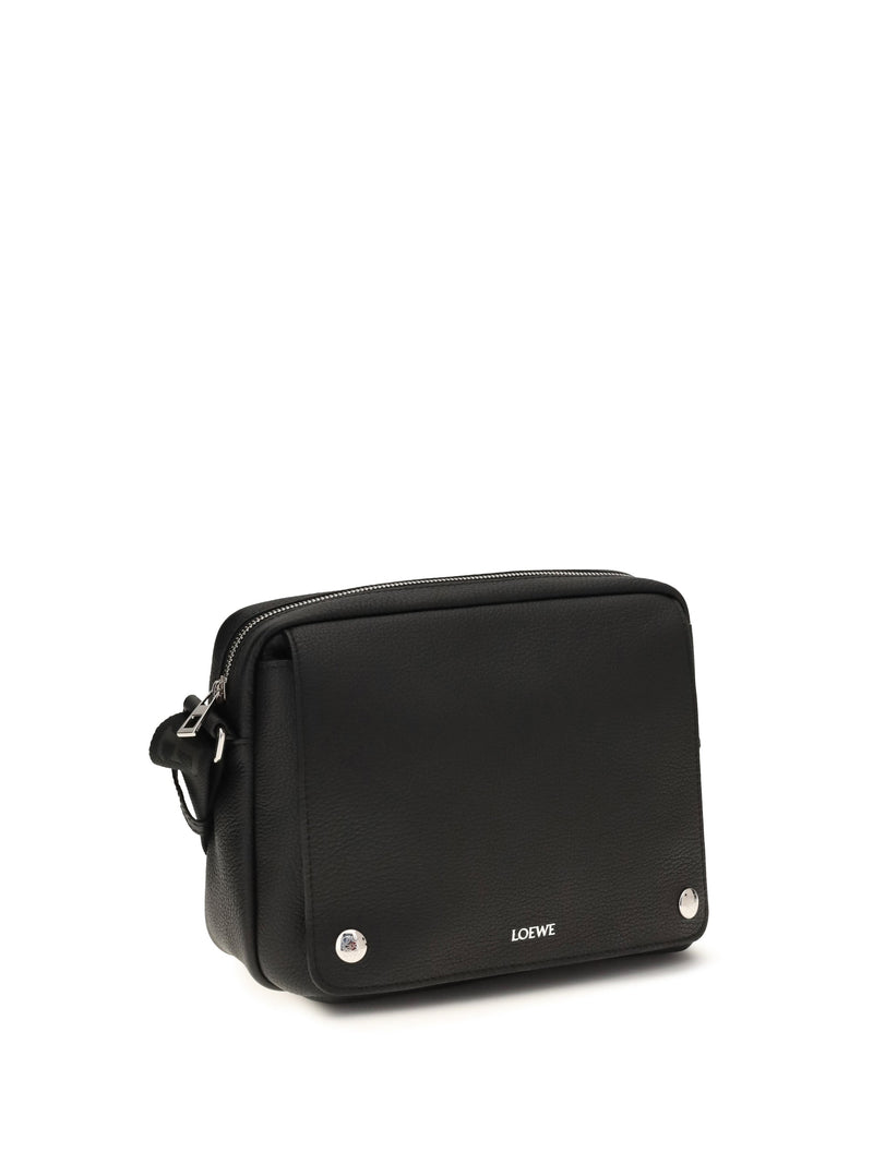 Loewe Messenger Bag — Black Calf Leather (bos Taurus)