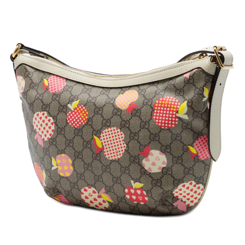 Small GG Supreme Les Pommes Ophidia Half Moon Crossbody - Image 2