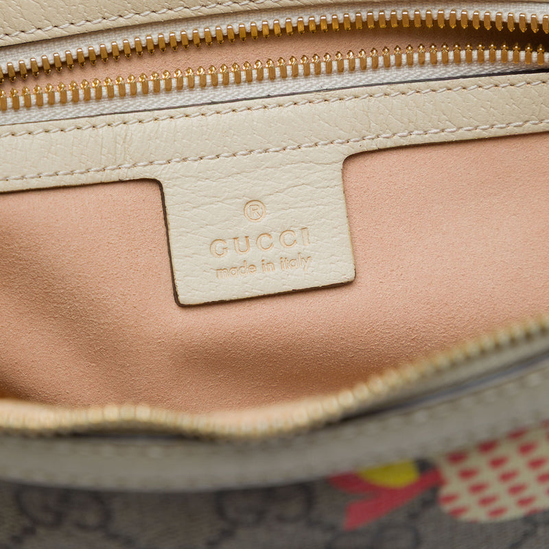 Small GG Supreme Les Pommes Ophidia Half Moon Crossbody - Image 5