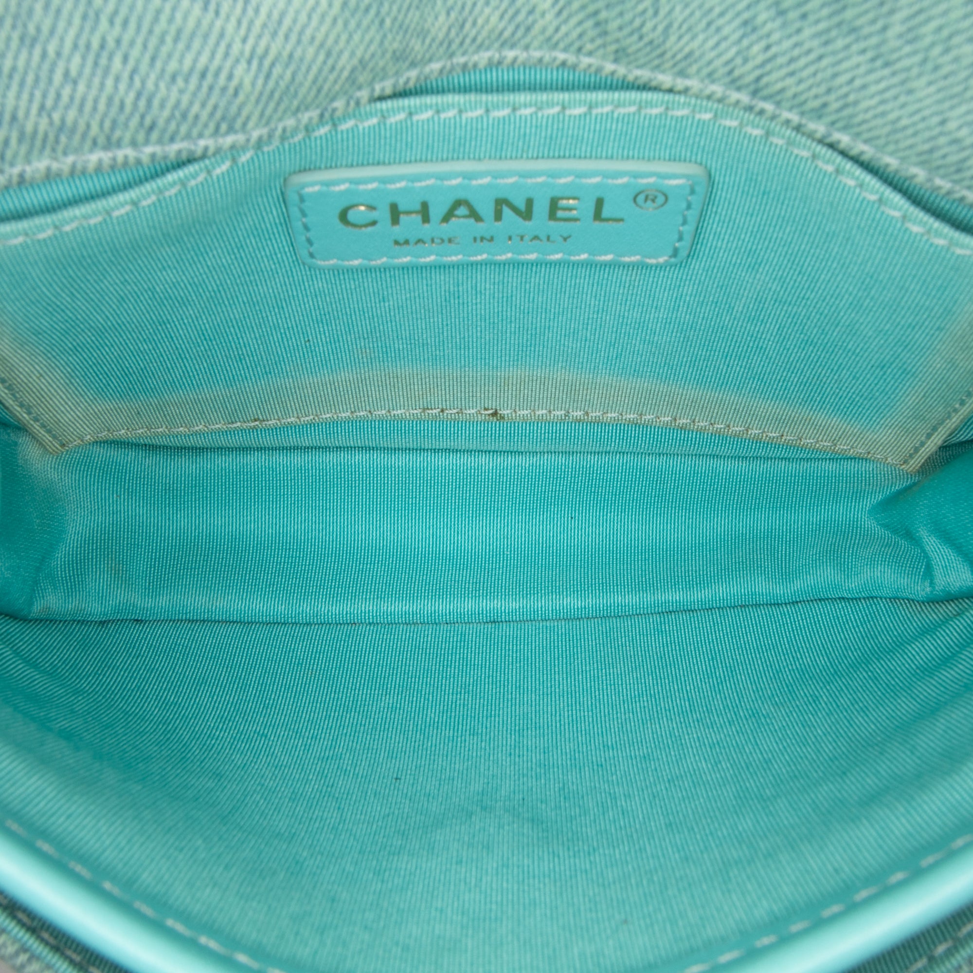 Mini CC Quilted Denim Messenger Flap - Image 4