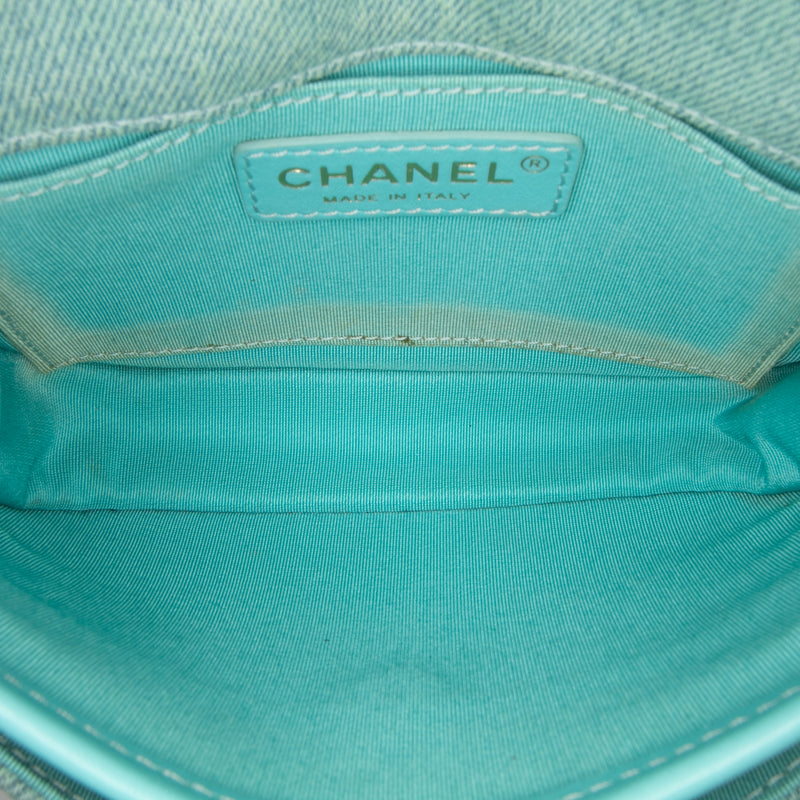 Mini CC Quilted Denim Messenger Flap - Image 4