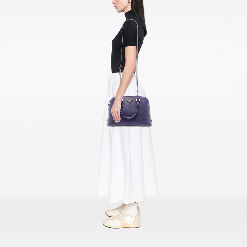 Medium Saffiano Lux Promenade Satchel - Image 6