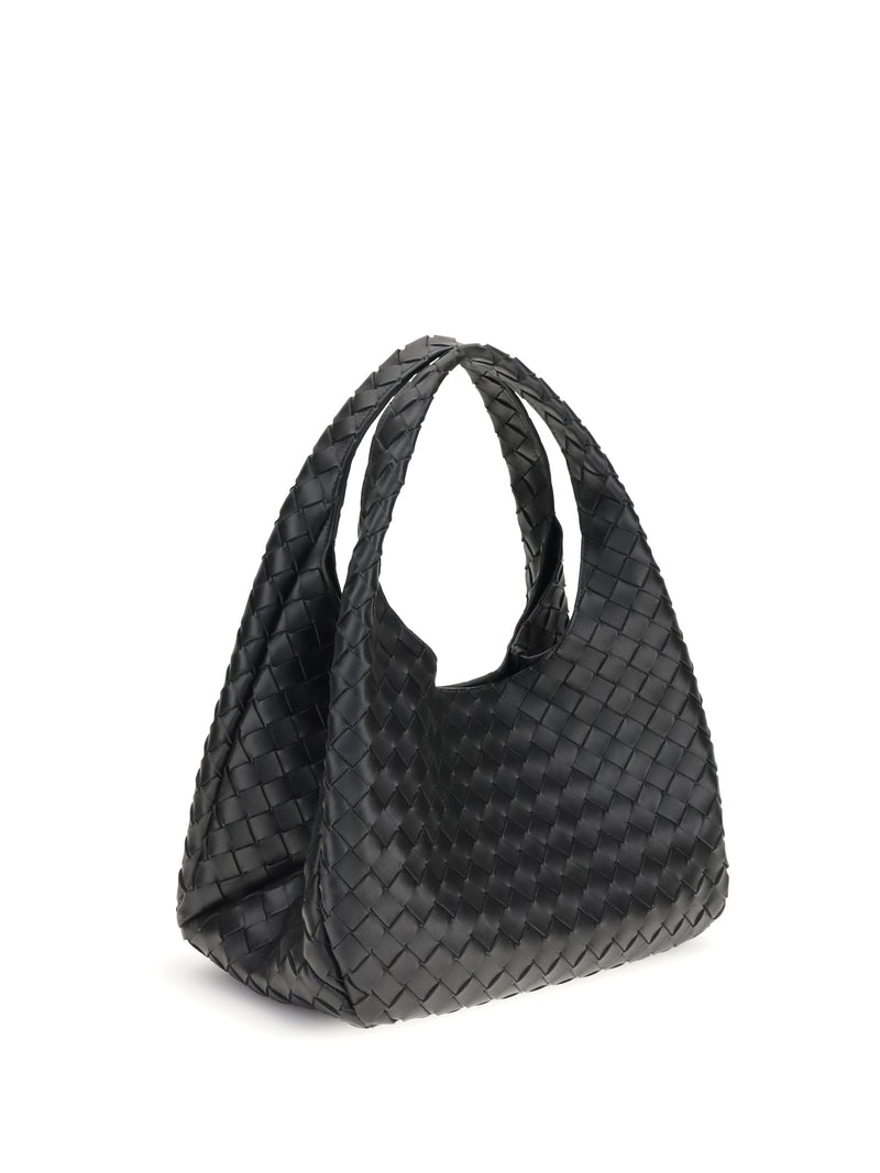 Bottega Veneta Campana Shoulder Bag — Black Lamb Leather