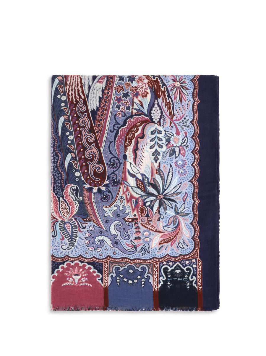Etro Orfeo Scarf — Blue Modal Scarfs