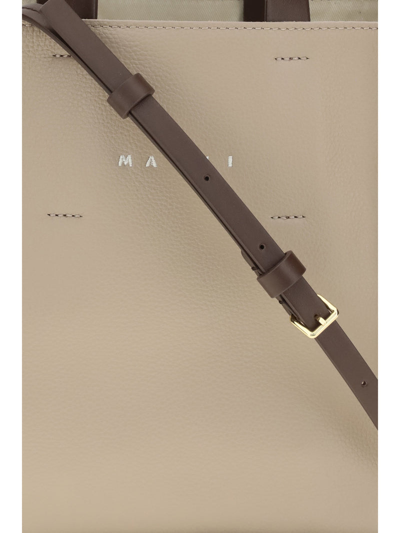 Marni Museo Mini Bag — Beige Calf Leather Bos Taurus