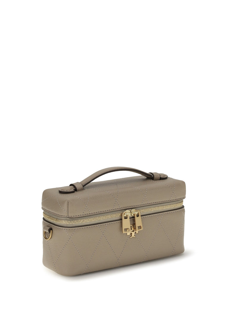 Tory Burch Charlie Wallet — Beige Calf Leather & Purses