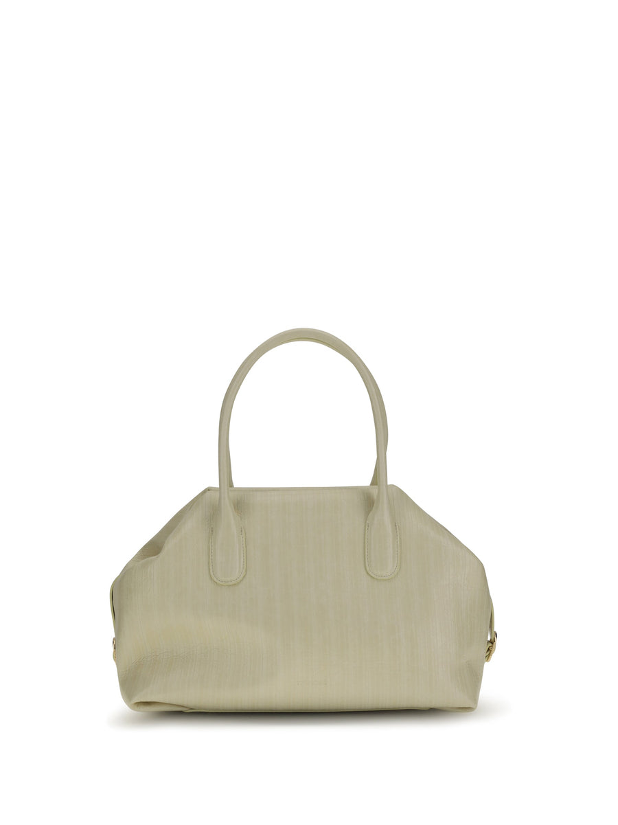 Themoirè Shoulder Bag — Beige Polyurethane