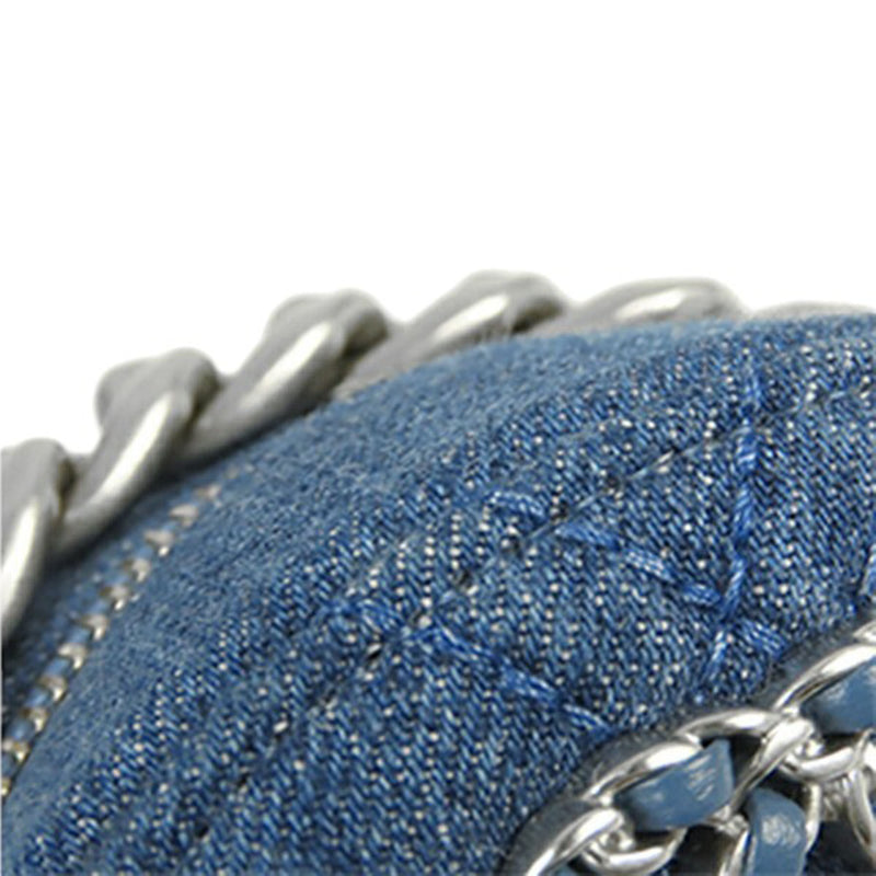 Denim 19 Round Clutch with Chain - Image 11