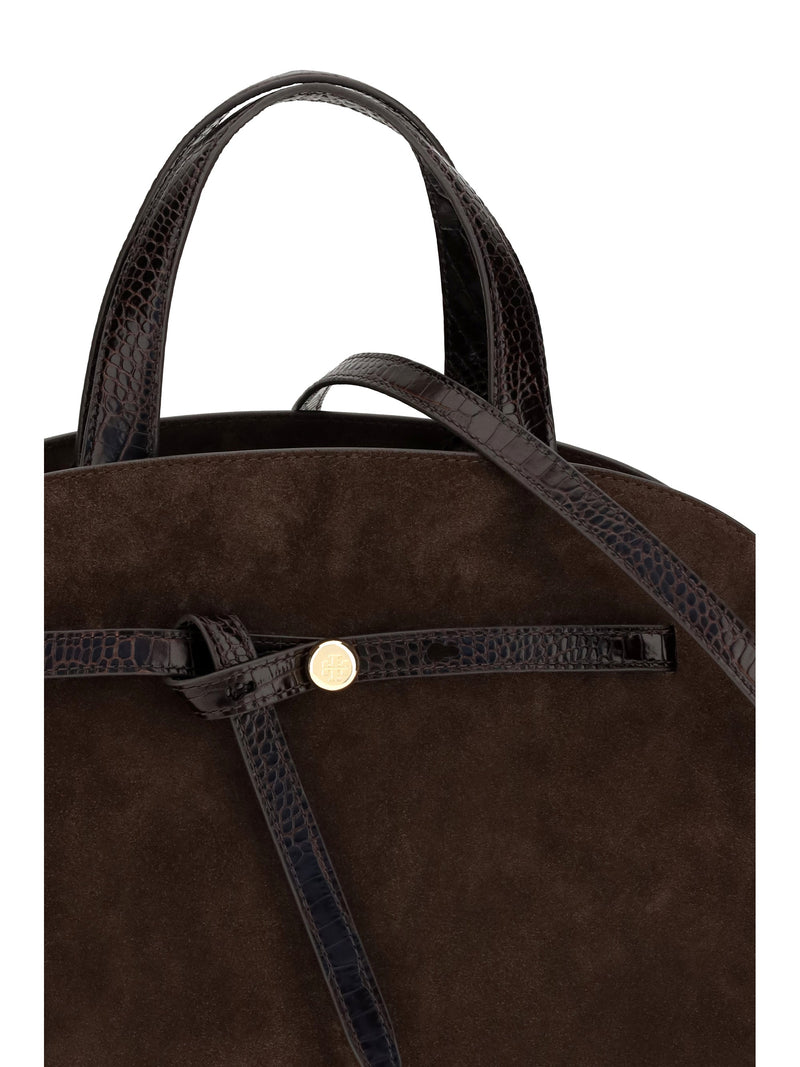Tory Burch Romy Shoulder Bag — Brown Suede