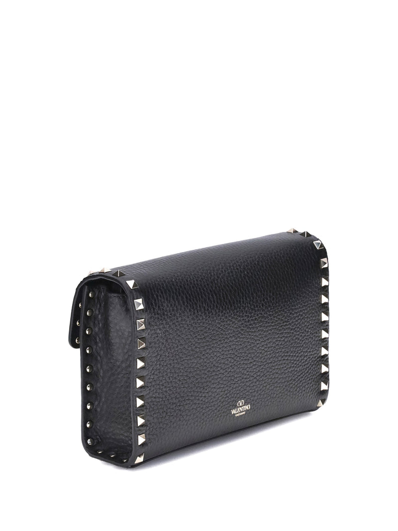 Valentino Garavani Shoulder Bag — Black Calf Leather