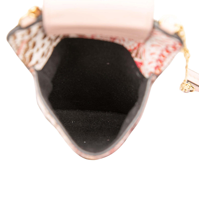 Floral Printed Leather Vara Bow Phone Pouch - Image 4