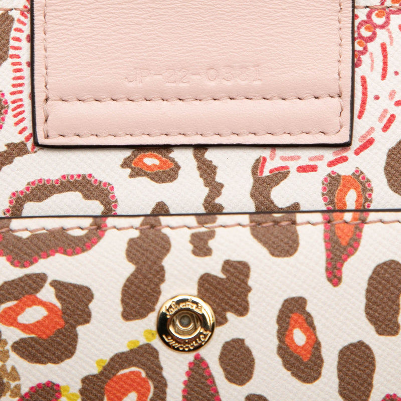 Floral Printed Leather Vara Bow Phone Pouch - Image 6