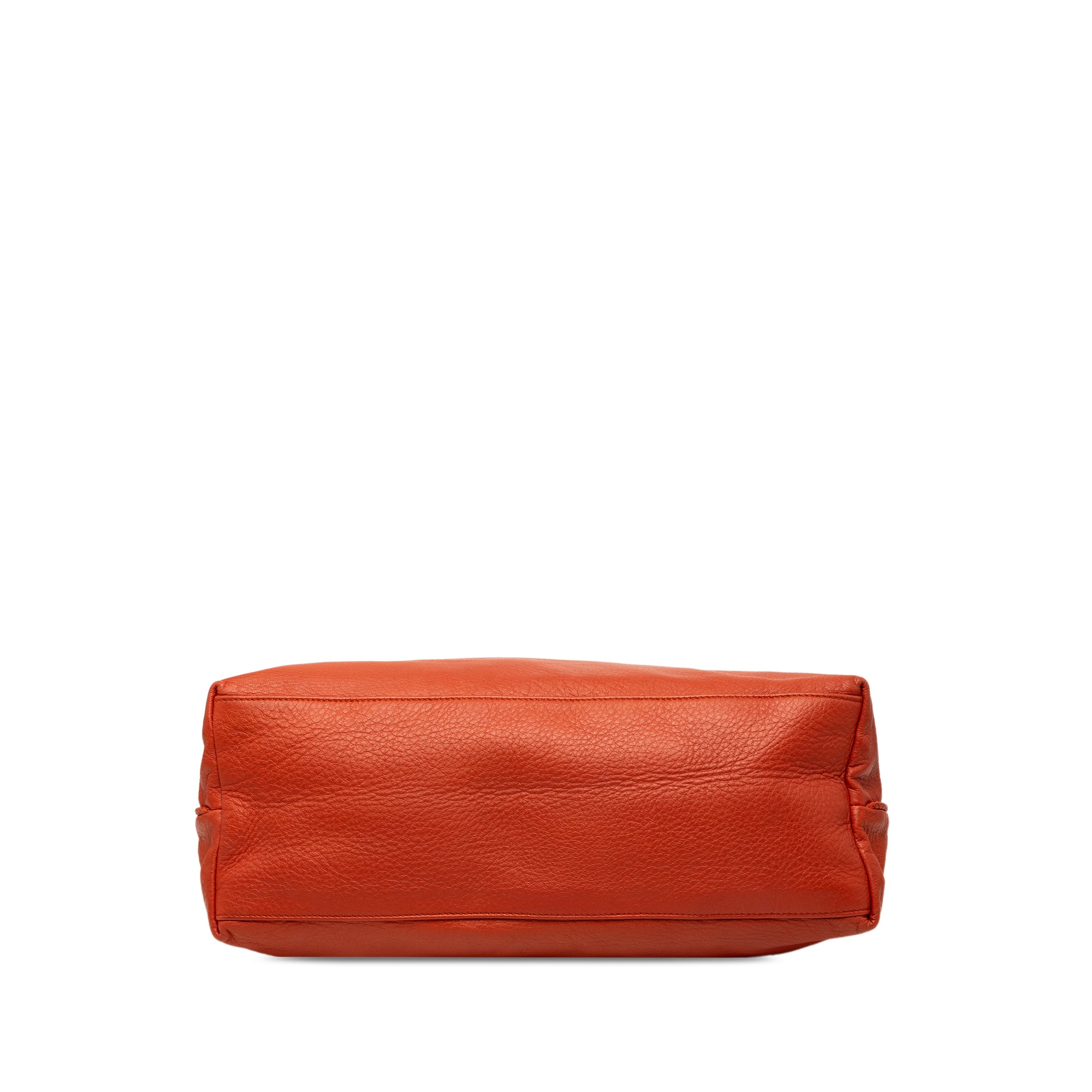 Calfskin Hip Bamboo Satchel - Image 3