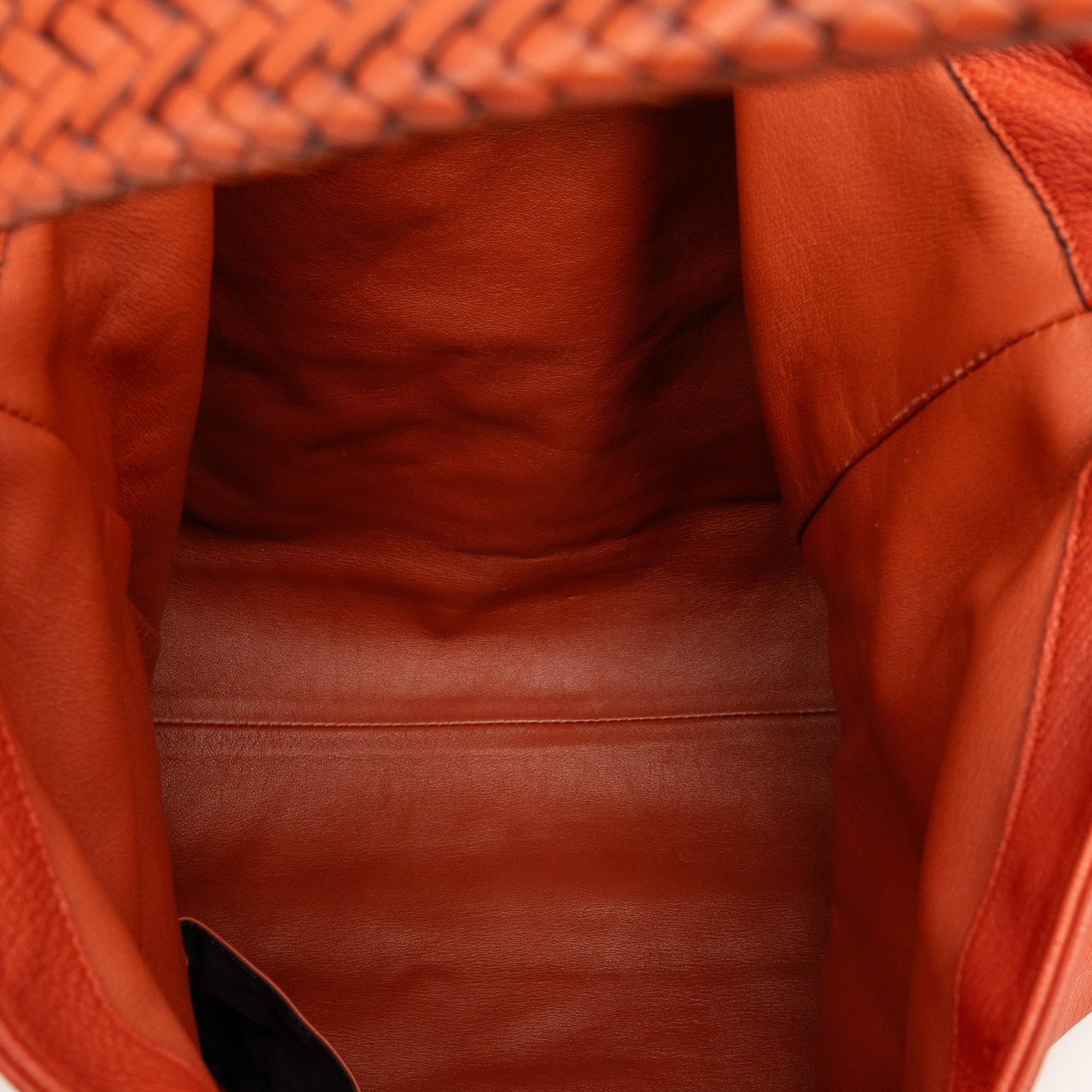 Calfskin Hip Bamboo Satchel - Image 4