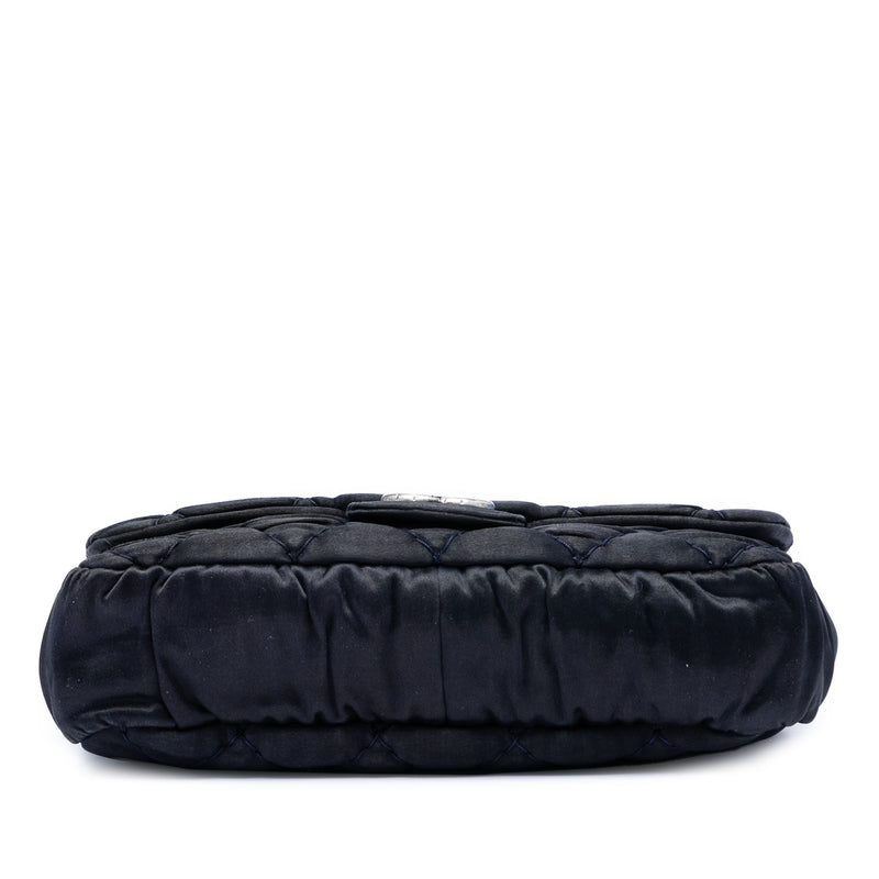 Medium CC Quilted Satin Single Flap - Image 3
