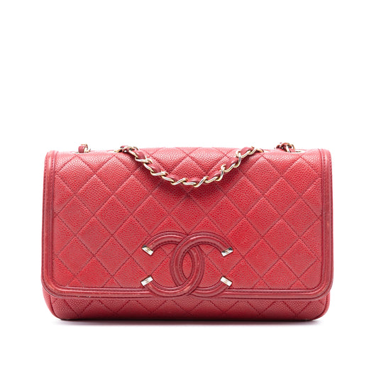 Medium Caviar CC Filigree Flap - Image 1