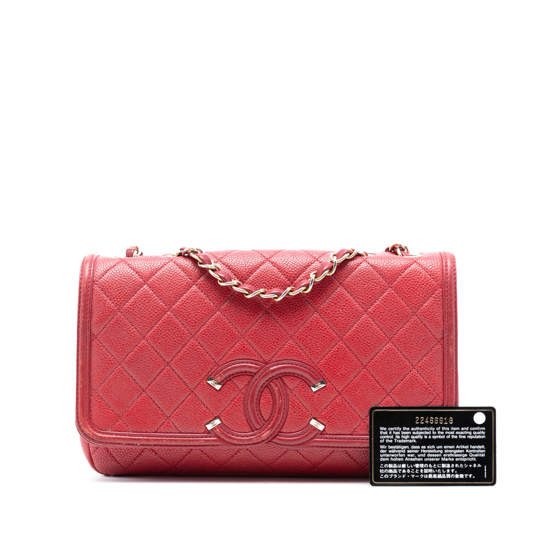 Medium Caviar CC Filigree Flap - Image 8