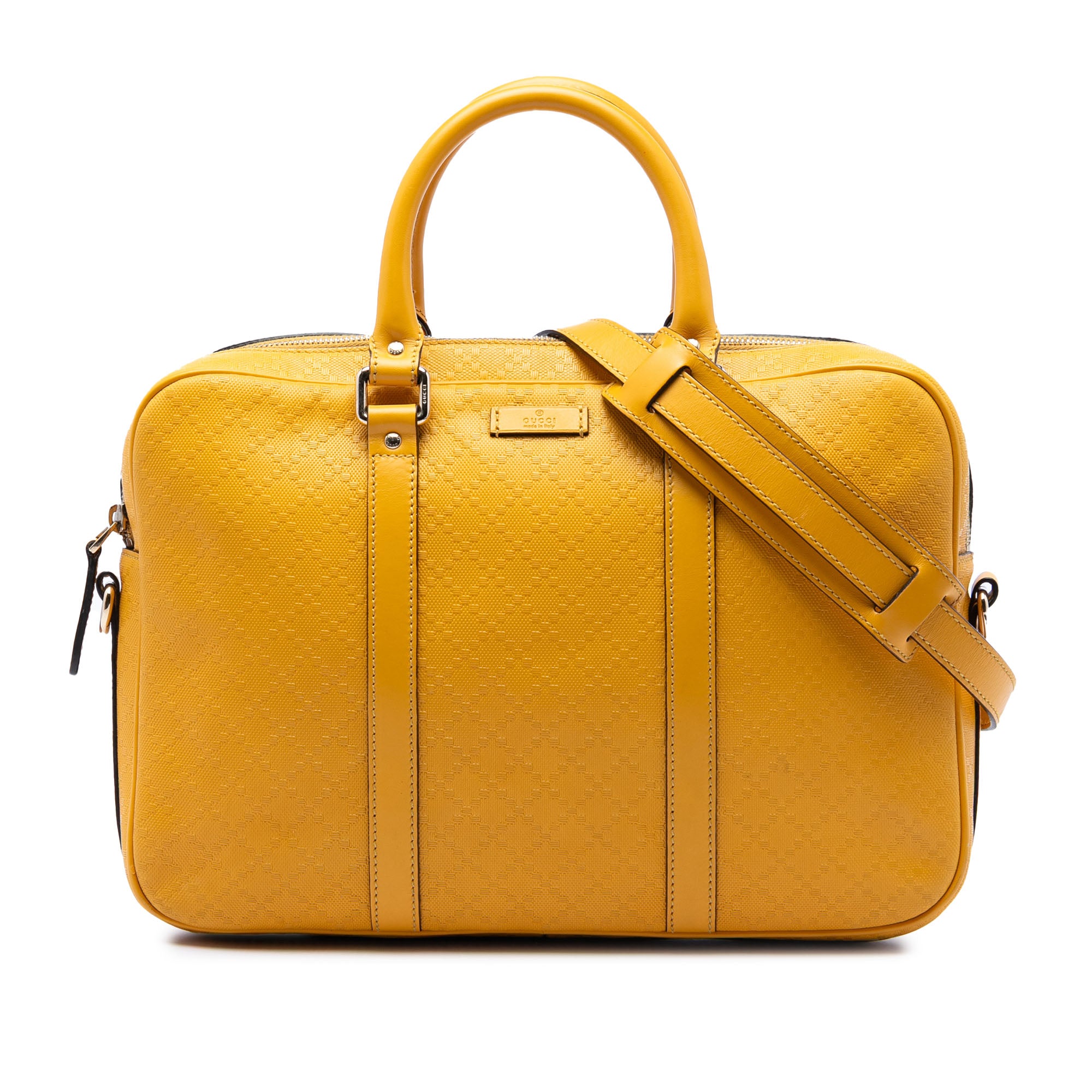 Medium Diamante Bright Leather Business Bag - Image 1