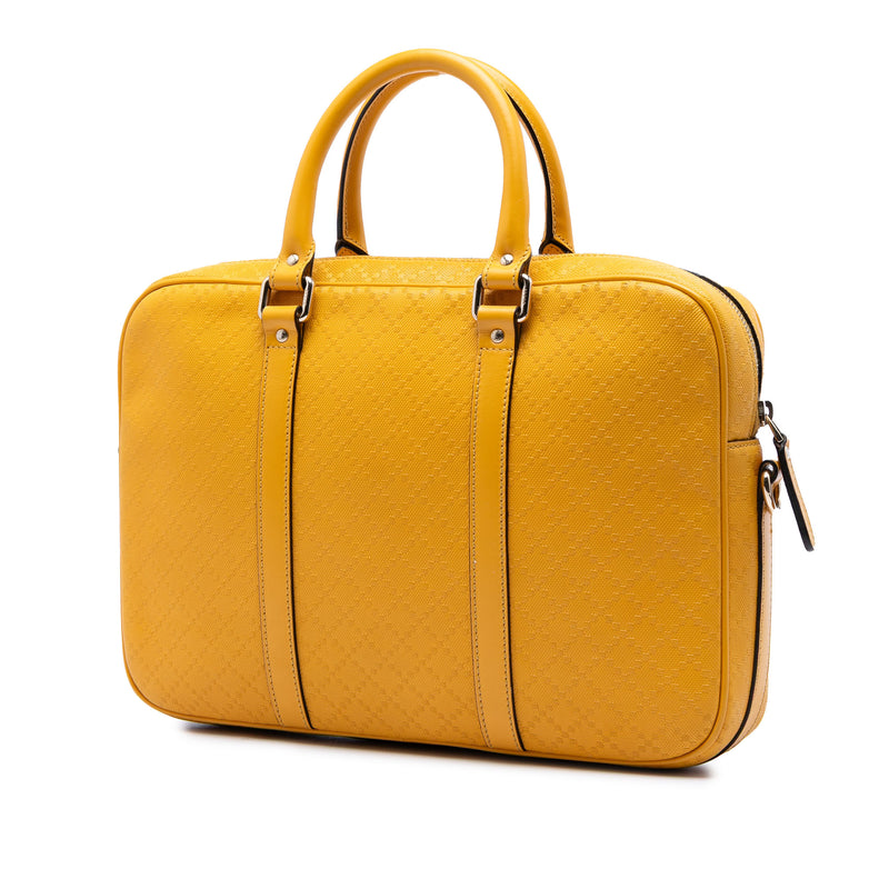 Medium Diamante Bright Leather Business Bag - Image 2