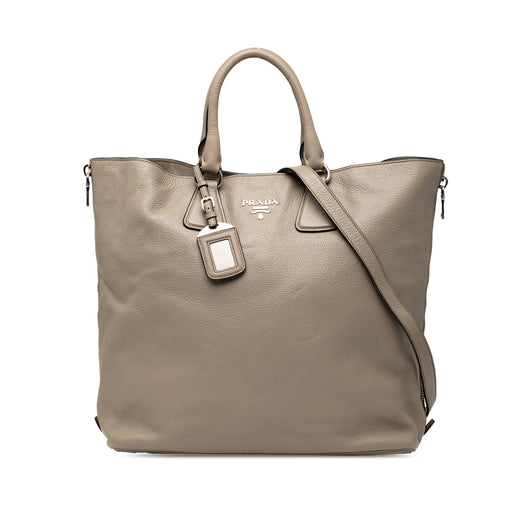Vitello Daino Side Zip Convertible Tote - Image 1