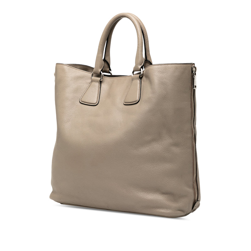 Vitello Daino Side Zip Convertible Tote - Image 2