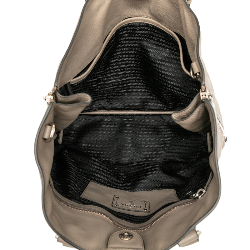 Vitello Daino Side Zip Convertible Tote - Image 4