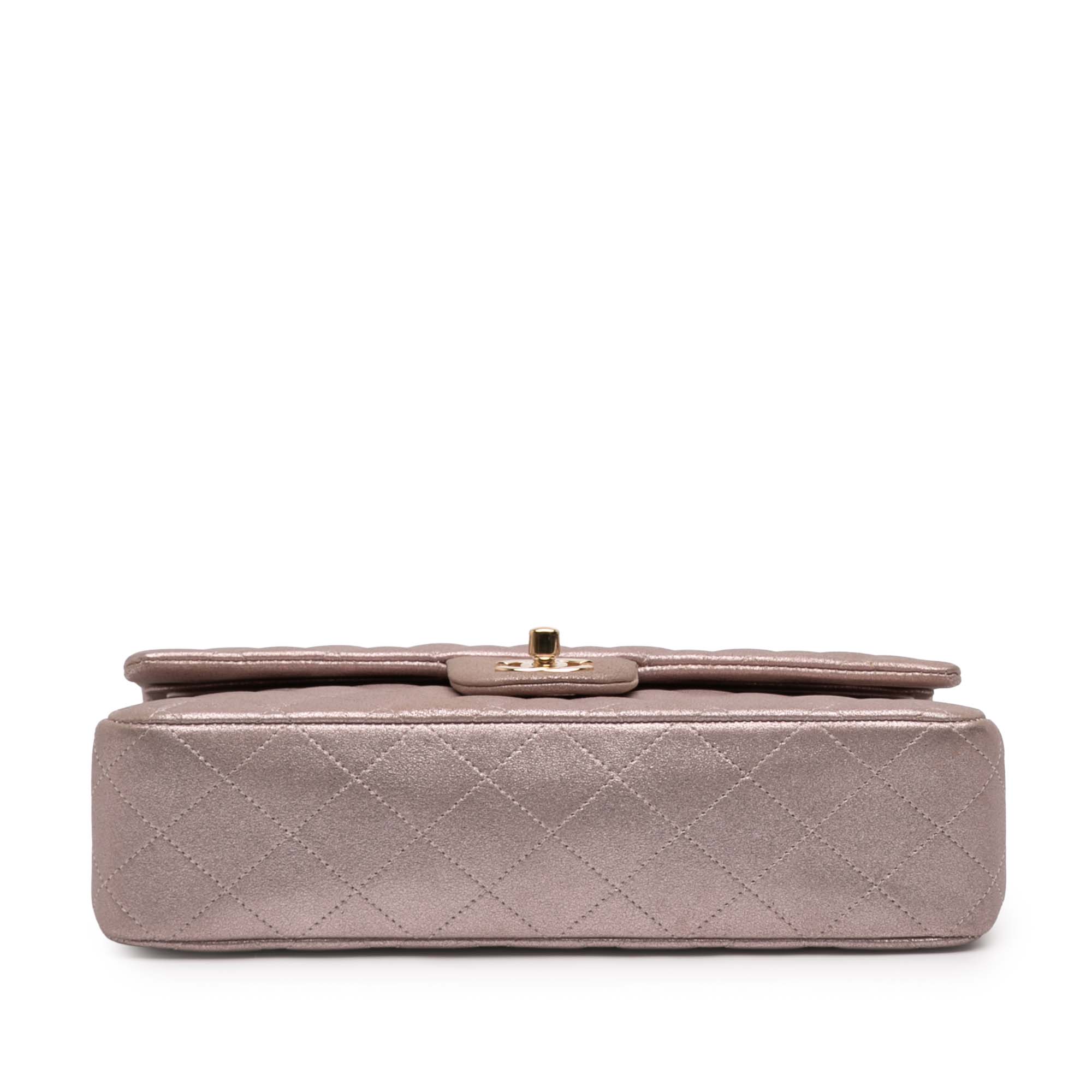 Medium Classic Iridescent Lambskin Double Flap - Image 3