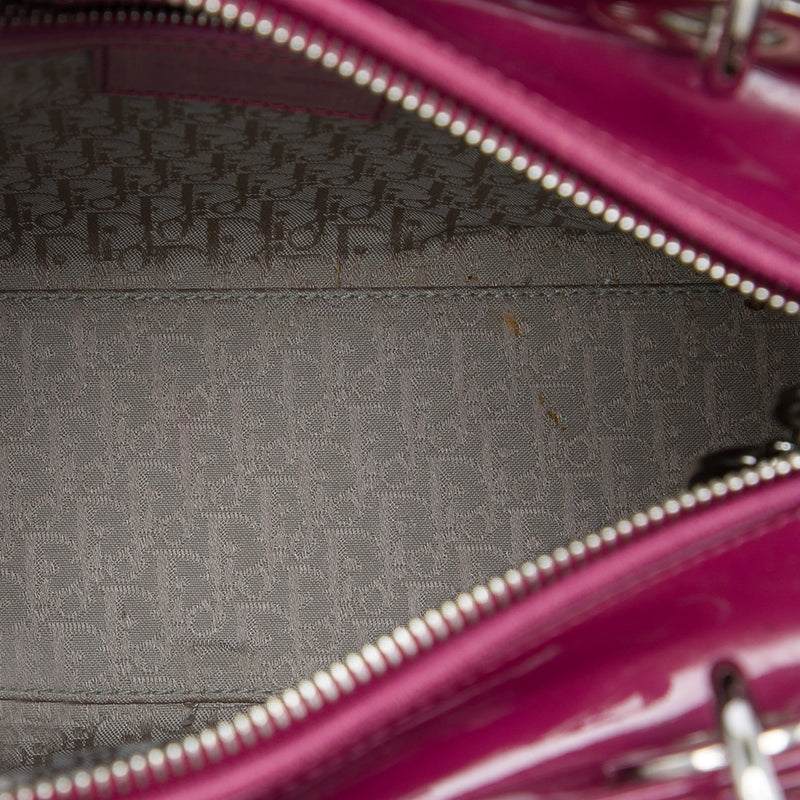 Medium Patent Cannage Lady Dior - Image 4