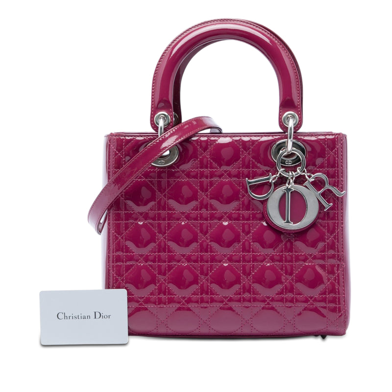 Medium Patent Cannage Lady Dior - Image 6