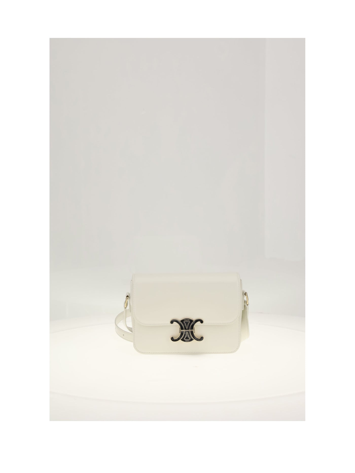 Celine Shoulder Bag — White Calf Leather (bos Taurus)