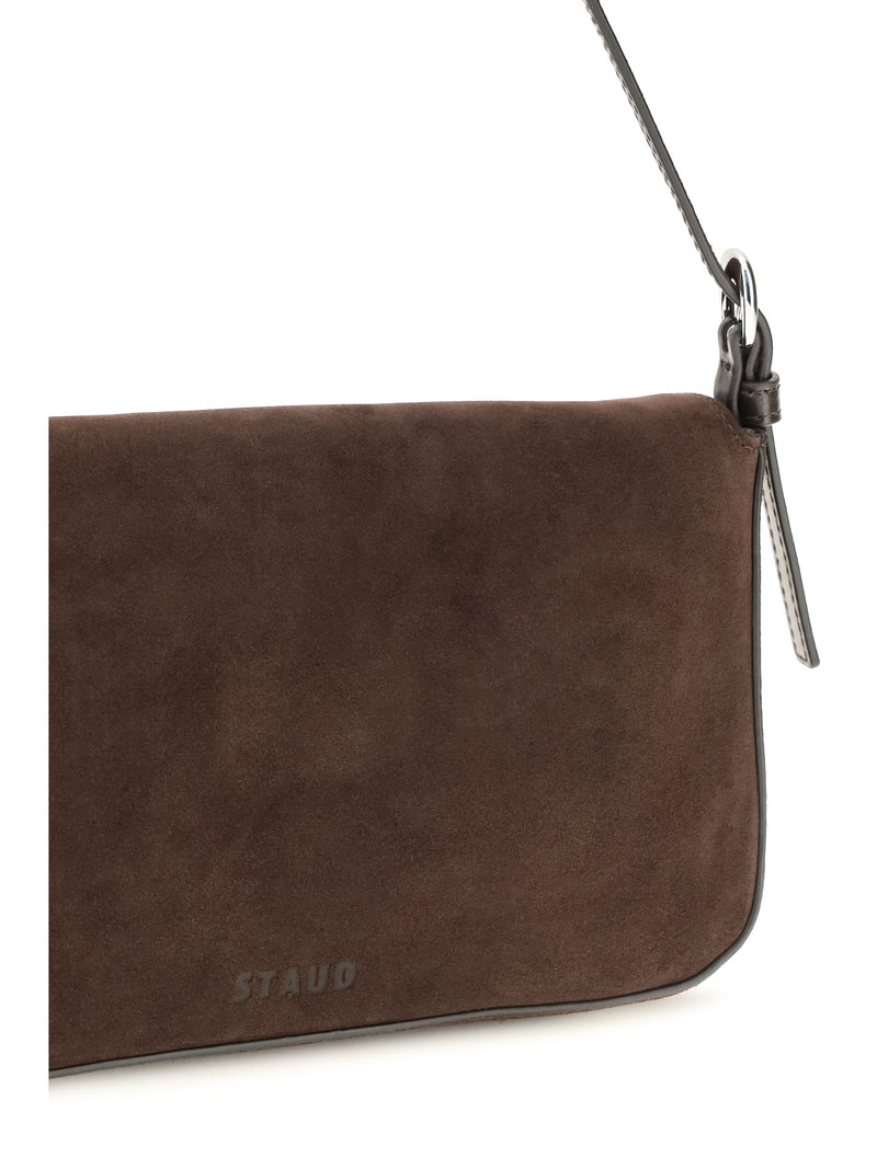 Staud Harlow Shoulder Bag — Brown Calf Leather