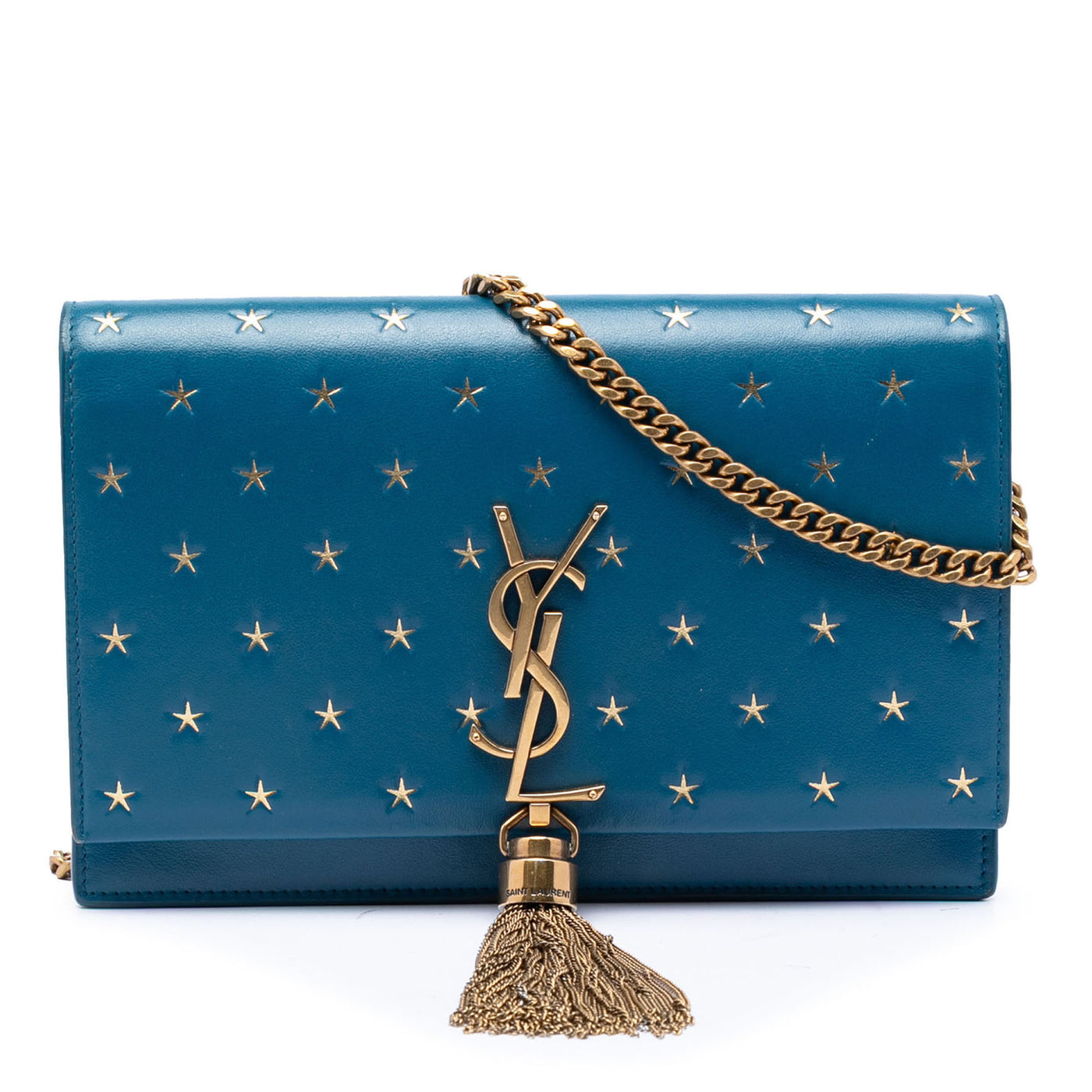 Calfskin Star Print Classic Monogram Kate Tassel Wallet on Chain - Image 1
