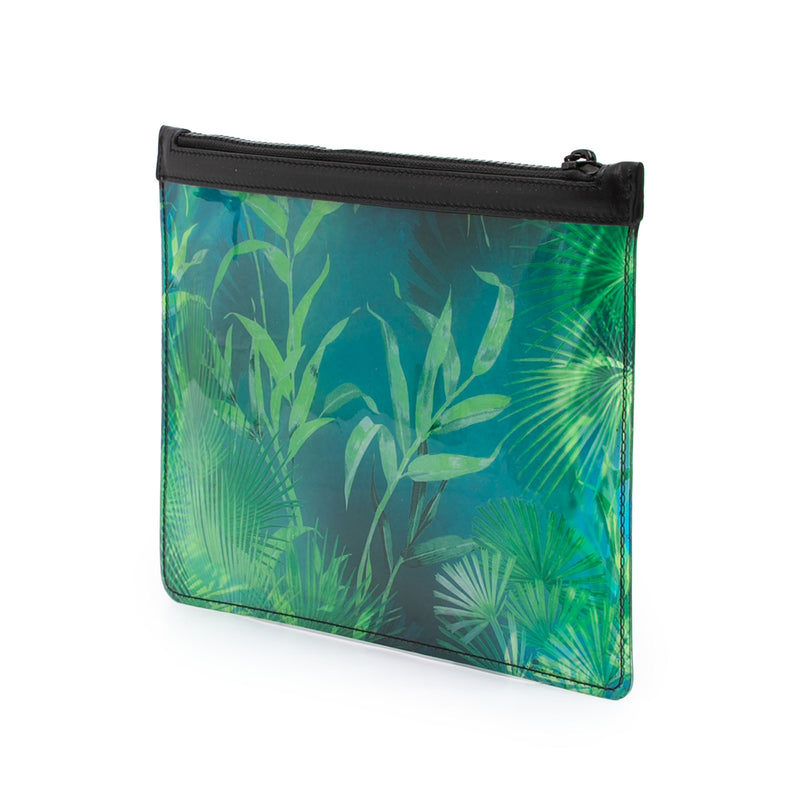 PVC Jungle Print Zipped Clutch - Image 2