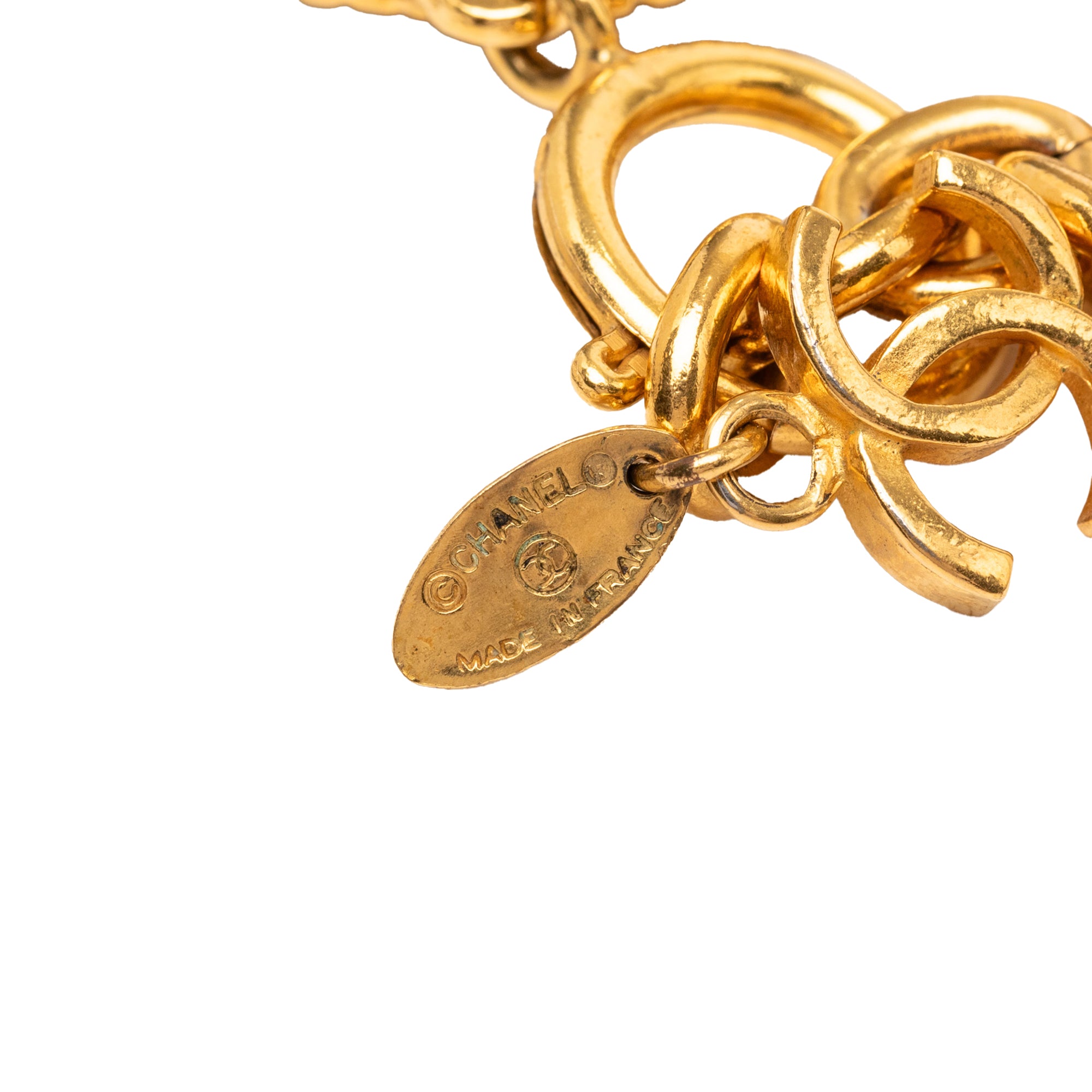 CC Gold Plated Medallion Link Bracelet - Image 4